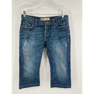 BKE Kate medium wash denim jean capri pants size 29